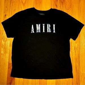 AMIRI Black Blue ‘Bandana’ Logo Tshirt 🔥 XL